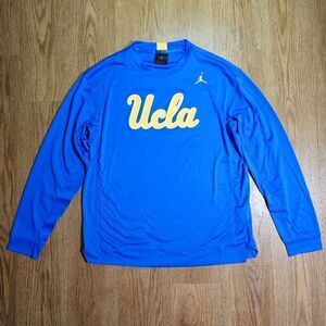 Air Jordan UCLA Bruins Basketball Top Long Sleeve Warmup Tee Shirt Women's M New